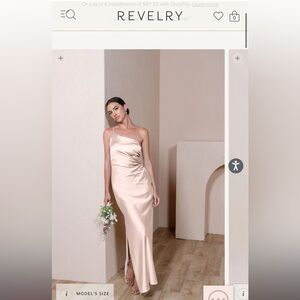 Revelry Satin Bridesmaid dress